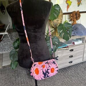 Vera Bradley Pink and Orange Floral Crossbody Bag